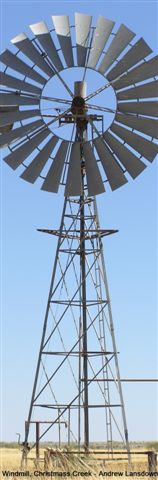 Windmill, Christmas Creek Station - Andrew Lansdown