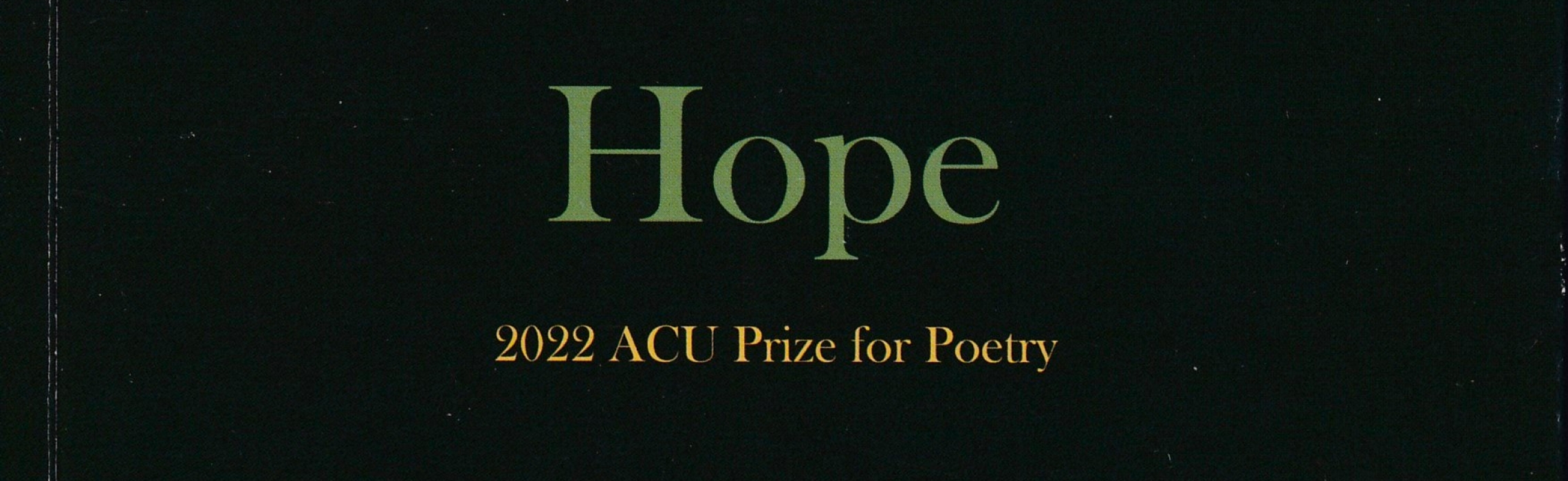 Poem in ACU Prize for Poetry Anthology